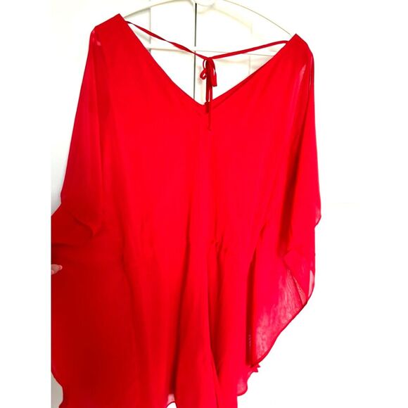 C Brand Tie Waist Flowy Rayon Dressy Romper Women's Size Small - Picture 4 of 8